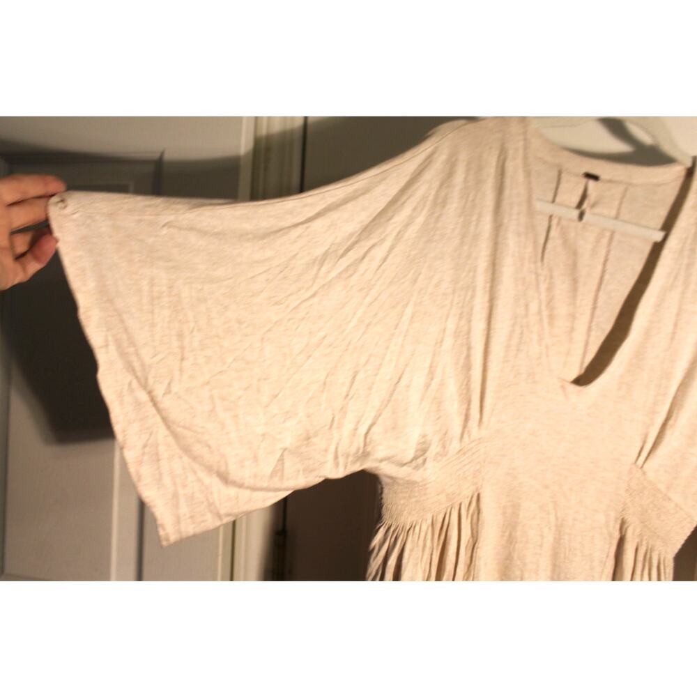 Free People Oatmeal V-Neck Dolman Sleeve Top sz S - Picture 3 of 5